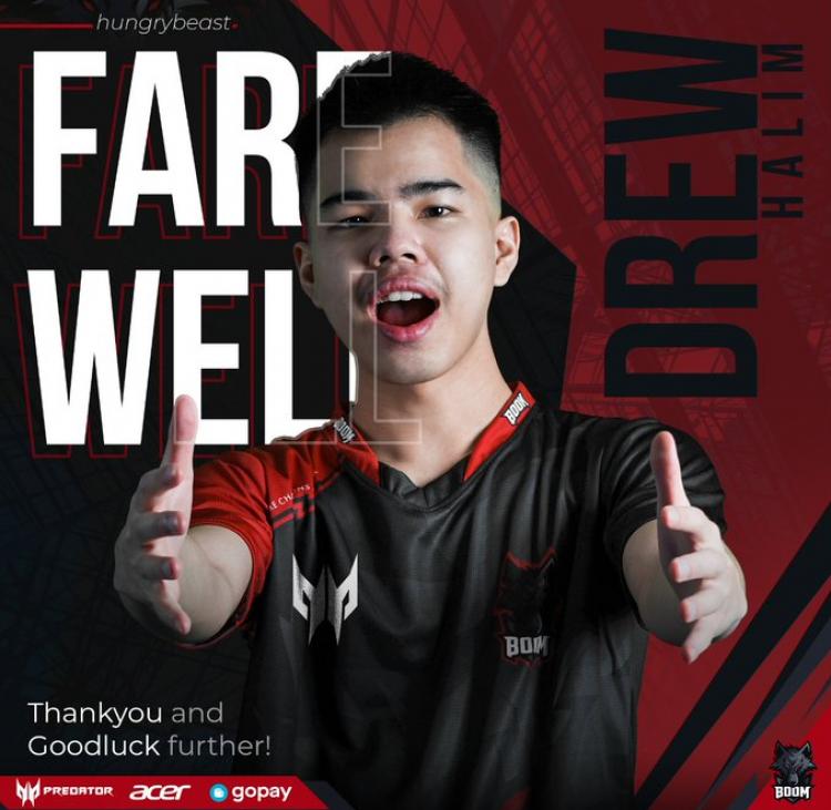 BOOM Esports Akhiri Kontrak Andrew Drew Halim
