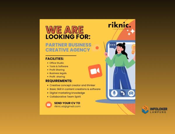 Lowongan Kerjasama Bisnis CreativeAgency: Live,Content,Digital creator Kedamaian, Bandar Lampung Kota, Lampung