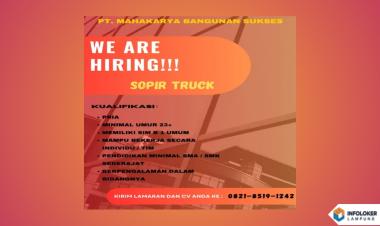 Loker driver distribusi material Telukbetung Barat, Bandar Lampung Kota, Lampung