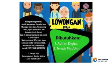 Loker freelance 2025 Sukarame, Bandar Lampung Kota, Lampung