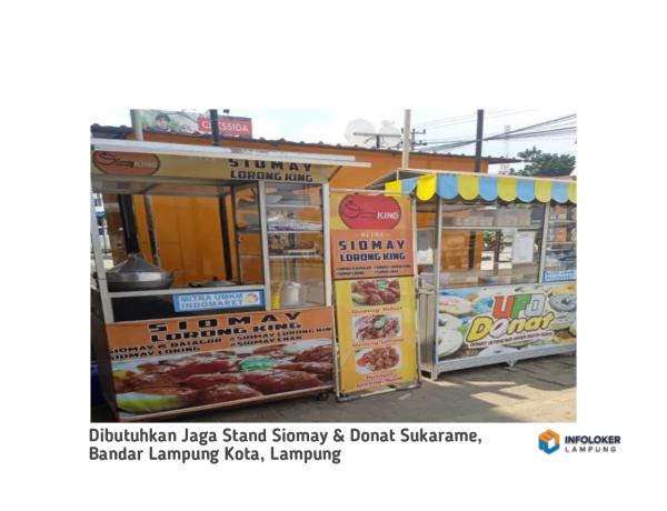 Lowongan Pekerjaan Jaga Stand Siomay & Donat Sukarame, Bandar Lampung Kota, Lampung