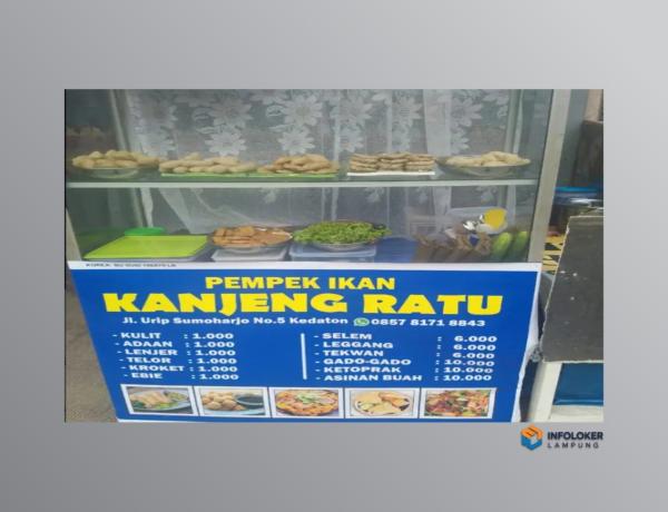 Dicari penjaga warung pempek dan gado Kedaton, Bandar Lampung Kota, Lampung