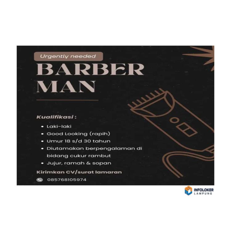 Dibutuhkan Capster / Barber Man, Metro Pusat, Metro Kota, Lampung
