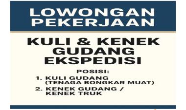 Lowongan Pekerjaan – Kuli & Kenek Gudang Ekspedisi Sukabumi, Bandar Lampung Kota, Lampung