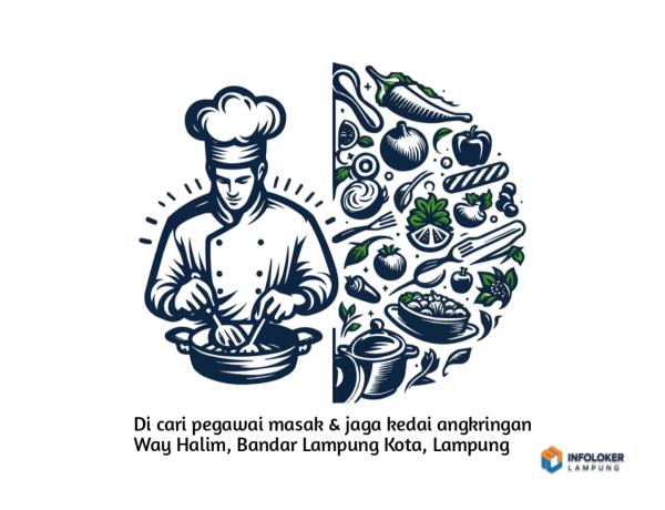 Di cari pegawai masak & jaga kedai angkringan Way Halim, Bandar Lampung Kota, Lampung