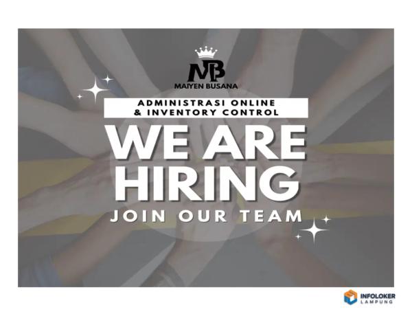 Loker Administrasi Online & Inventory Control Kedaton, Bandar Lampung Kota, Lampung
