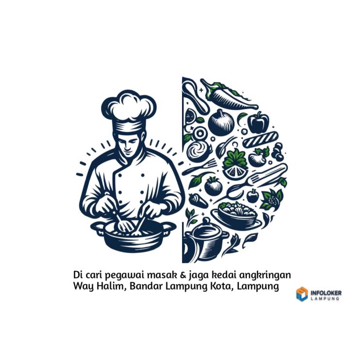 Di cari pegawai masak & jaga kedai angkringan Way Halim, Bandar Lampung Kota, Lampung