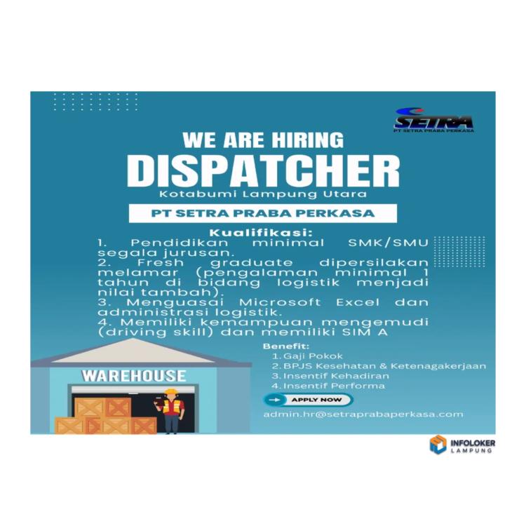Loker DISPATCHER-KOTABUMI LAMPUNG Abung Selatan, Lampung Utara Kab., Lampung