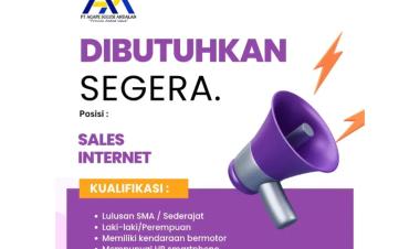 Loker SALES INTERNET PROVIDER - LAMPUNG Enggal, Bandar Lampung Kota, Lampung