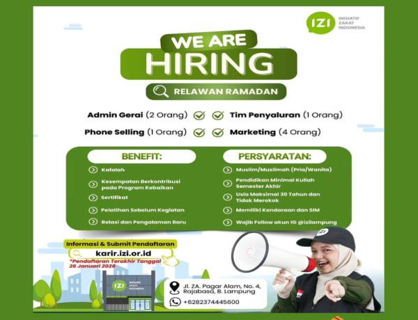 Dibutuhkan Relawan Ramadhan bandar lampung