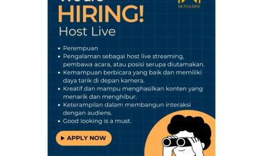 Lowongan Kerja Host Live Di Perusahaan MONWHITE, Bandar Lampung