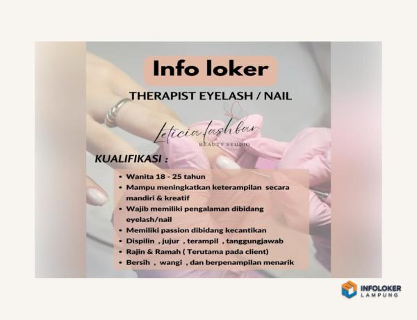 Lowongan Kerja Untuk Posisi Therapist Eyelash / Nail di Leticia Lash Bar Beauty Studio, Bandar Lampung