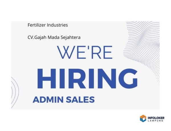 Lowongan Kerja Untuk Posisi Admin Sales di CV. Gajah Mada Sejahtera, Bandar Lampung