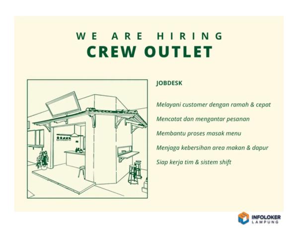 Lowongan Kerja untuk Posisi Crew Outlet, Bandar Lampung