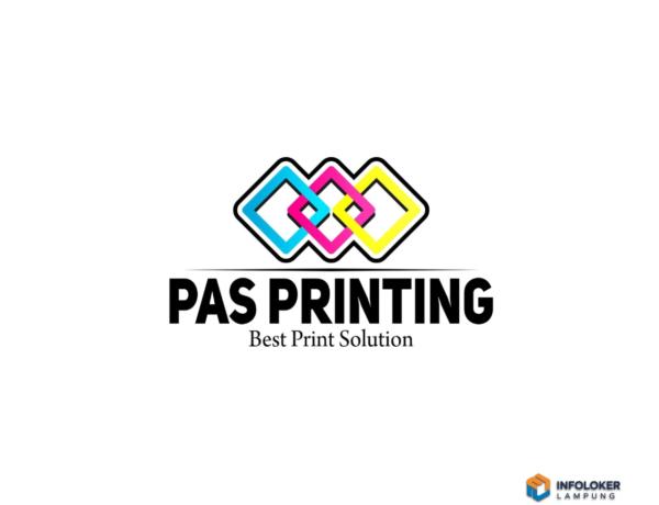 Lowongan Kerja Posisi Admin di PAS PRINTING, Bandar Lampung