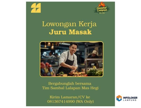 Dibutuhkan Karyawan Di Sambal Lalapan Mas Hegi, Bandar Lampung