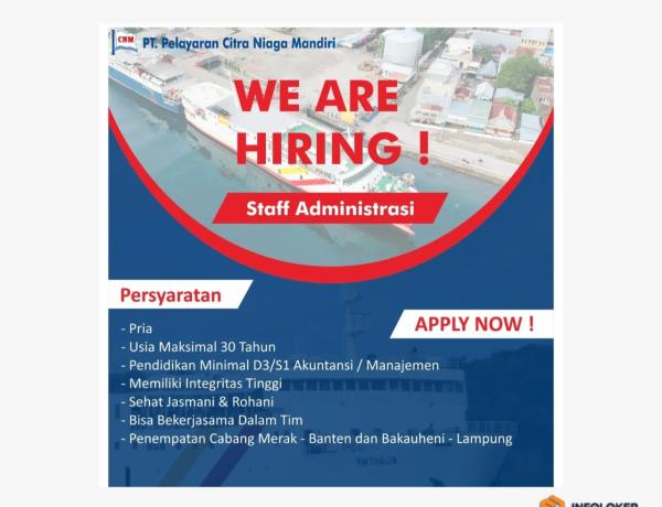 Lowongan Kerja, PT. Pelayaran Citra Niaga Mandiri, Bandar Lampung