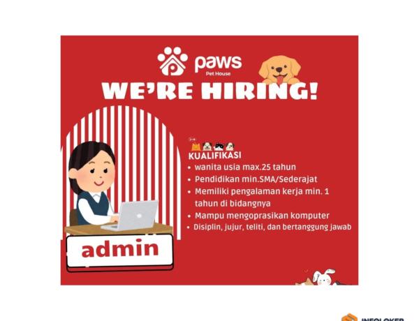 Lowongan Kerja dari PAWS Pet House Dibandar Lampung