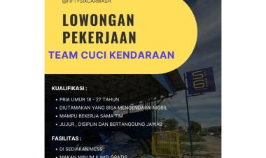 Lowongan Kerja Team Cuci Kendaraan, Bandar Lampung