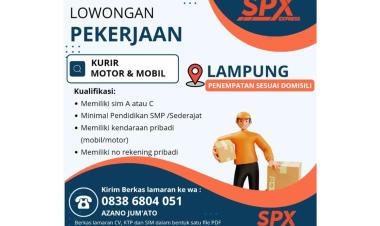 Lowongan kerja untuk Kurir Motor & Mobil di SPX Express Lampung