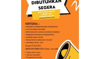Lowongan Kerja Karyawan Outlet Cheesy.idn (Cabang Natar)