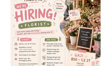 Lowongan Kerja Untuk Posisi Florist di Bandar Lampung.