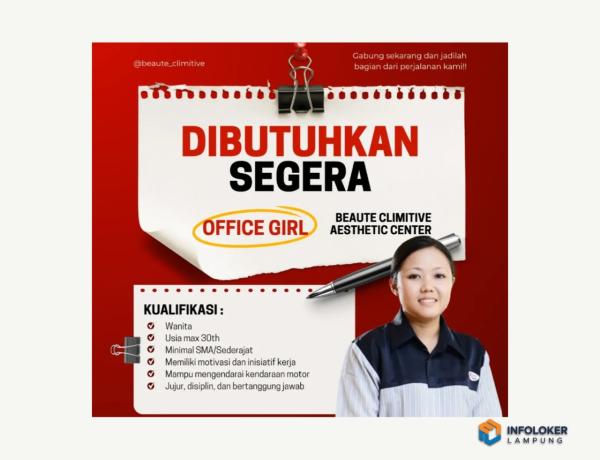 Lowongan Kerja Office Girl Dari Beaute Climitive Aesthetic Center, Bandar Lampung