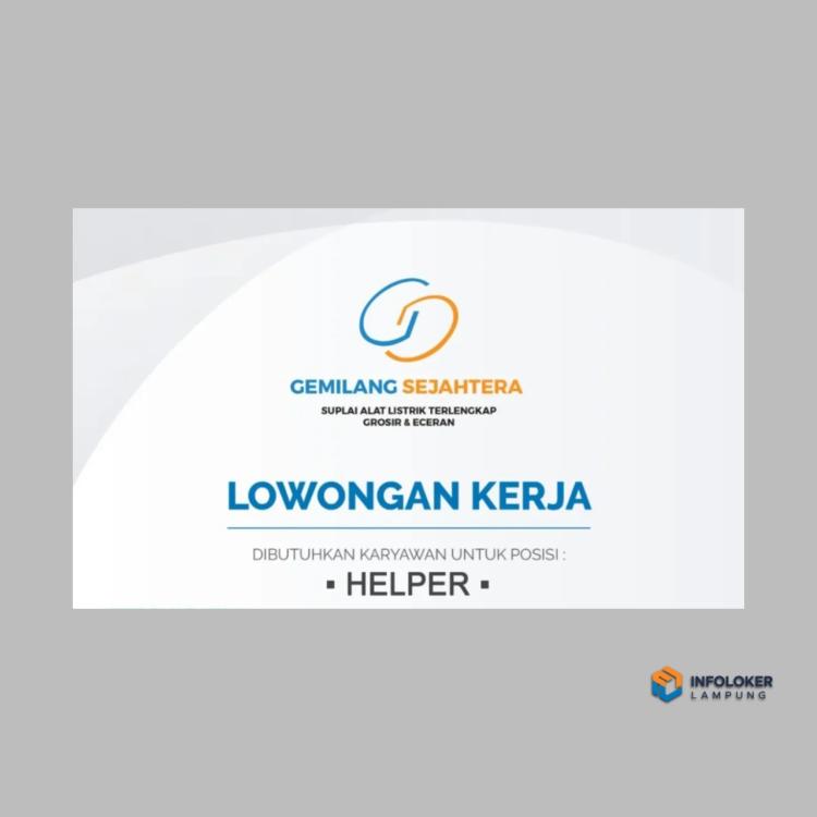 Lowongan Kerja Di Gemilang Sejahtera (Suplai Alat Listrik Terlengkap), Bandar Lampung