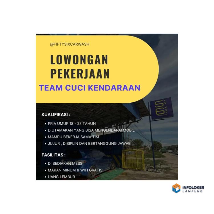 Lowongan Kerja Team Cuci Kendaraan, Bandar Lampung