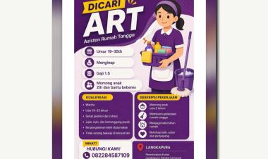 Lowongan kerja Asisten Rumah Tangga (ART) untuk wilayah Langkapura, Bandar Lampung