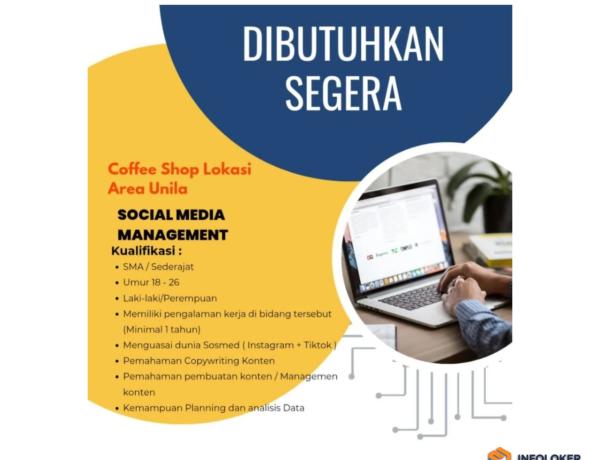 Lowongan Kerja Coffee Shop Di Area Universitas Lampung (Unila), Bandar Lampung