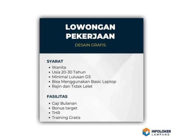 Lowongan Kerja Posisi Desain Grafis, Bandar Lampung