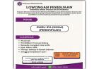 Lowongan Kerja untuk posisi tenaga pendidik, Bandar Lampung