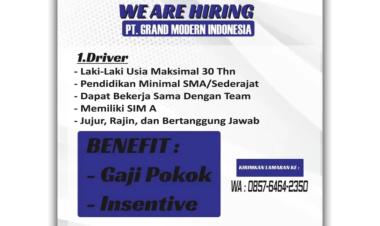 Lowongan kerja untuk posisi Driver bandar lampung