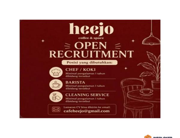 Lowongan Kerja Di Heejo Coffee & Space, Rajabasa, Bandar Lampung