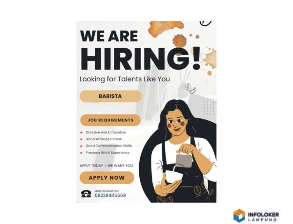 Lowongan Kerja Untuk Posisi Barista yang sedang mencari talenta baru, Bandar Lampung