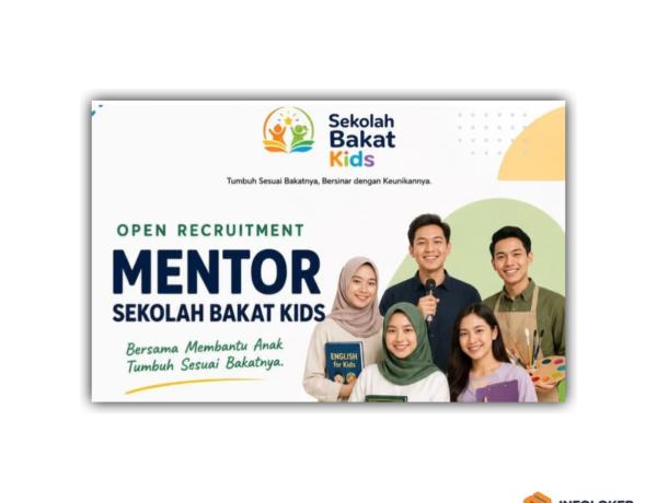 Lowongan kerja dari Sekolah Bakat Kids, posisi Mentor untuk beberapa bidang, Bandar Lampung