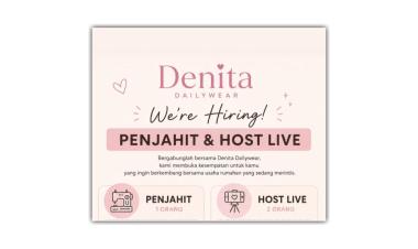 Lowongan kerja dari Denita Dailywear untuk dua posisi, Rajabasa bandar lampung