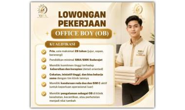 Lowongan kerja untuk posisi Office Boy (OB) di Klinik Estetika THEA (Thea Skin Clinic) Lampung