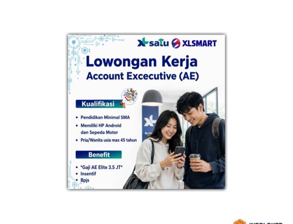 Lowongan kerja untuk posisi Account Executive (AE) di XL Center Bandar Lampung