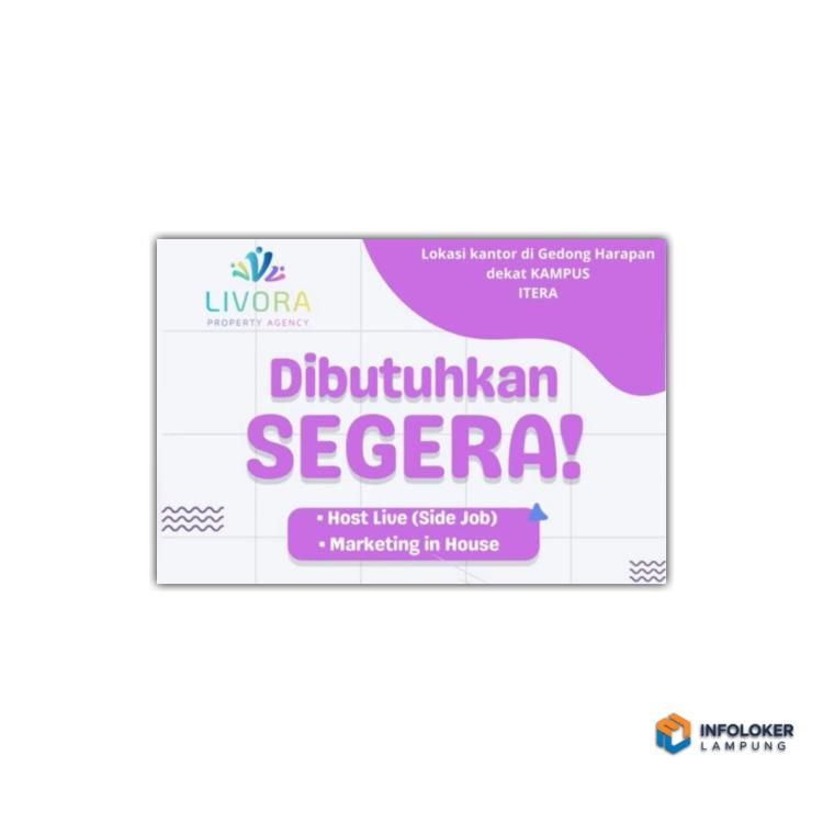Lowongan kerja dari Livora Property Agency, bandar lampung