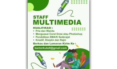 Lowongan kerja untuk posisi Staff Multimedia, Bandar Lampung